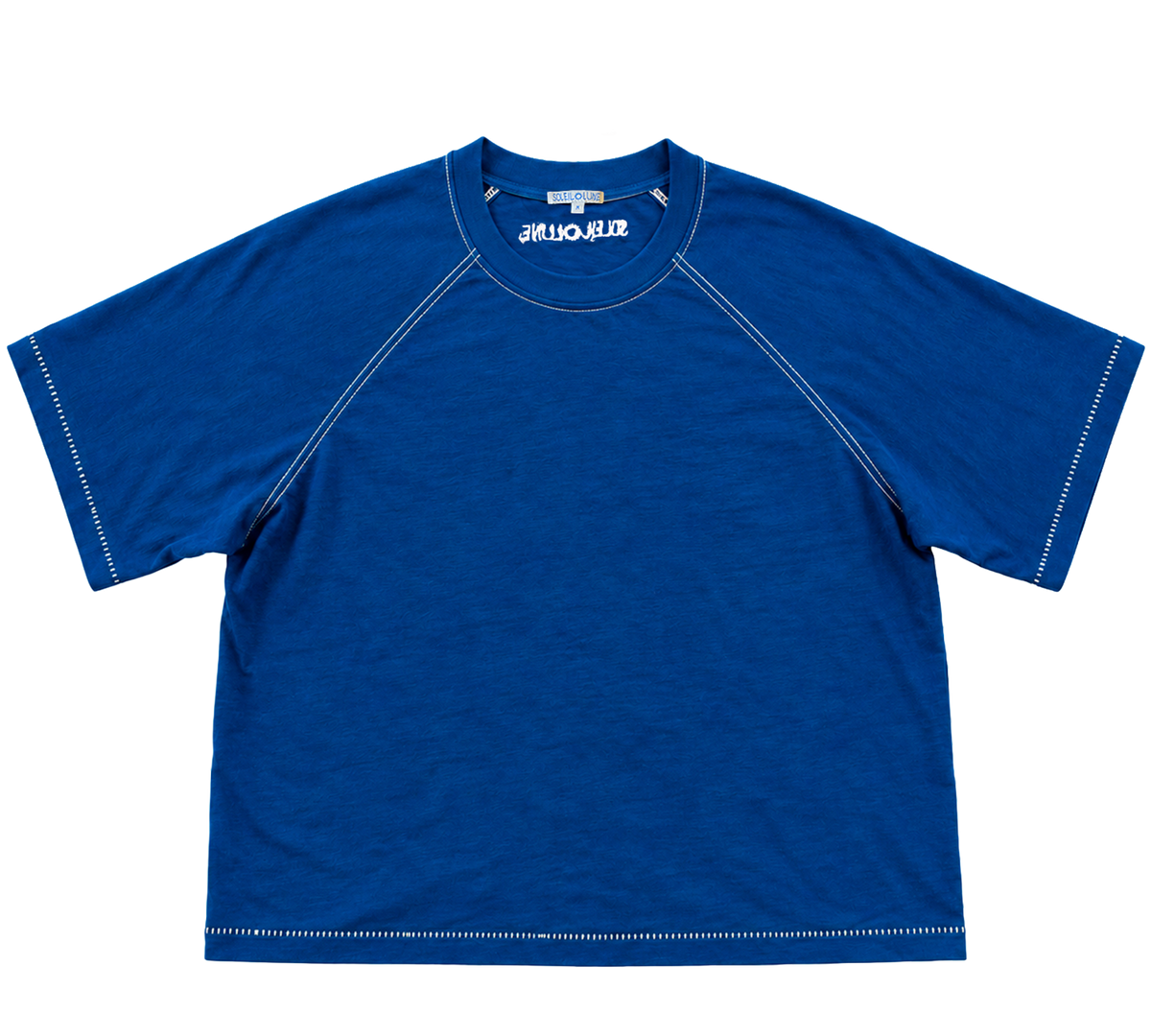 Soleil Lune Raglan Tee – Blue – front